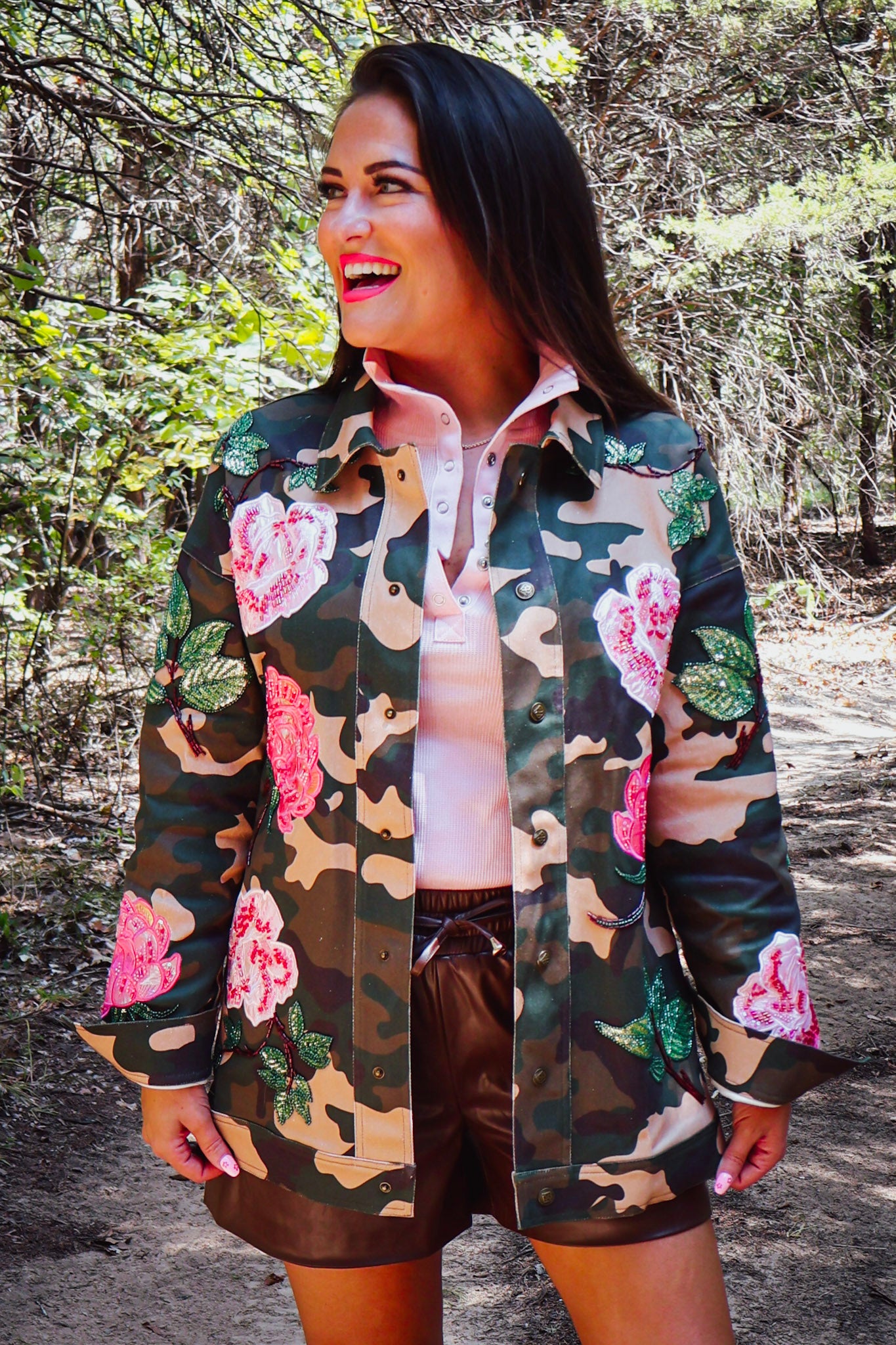 Deer Camp Darling Camo Snap Jacket | Brianna Cannon