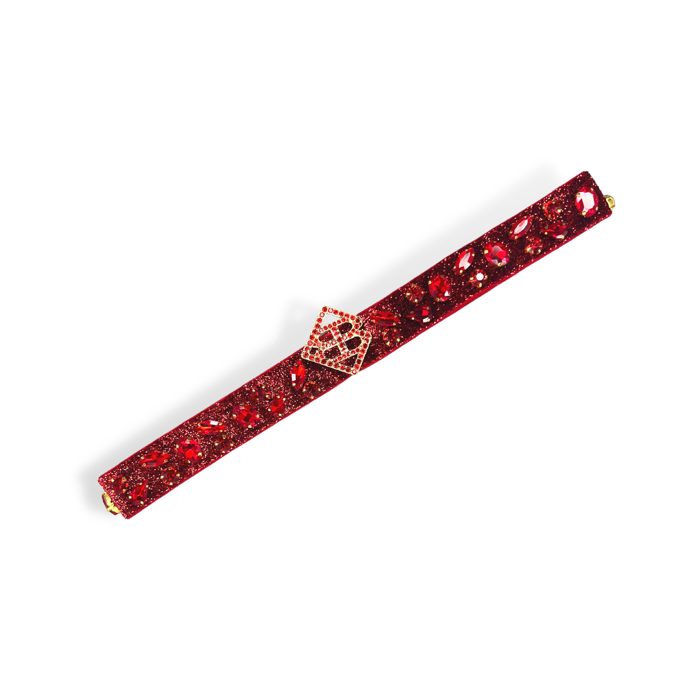 Red Hat Band with Red Crystals