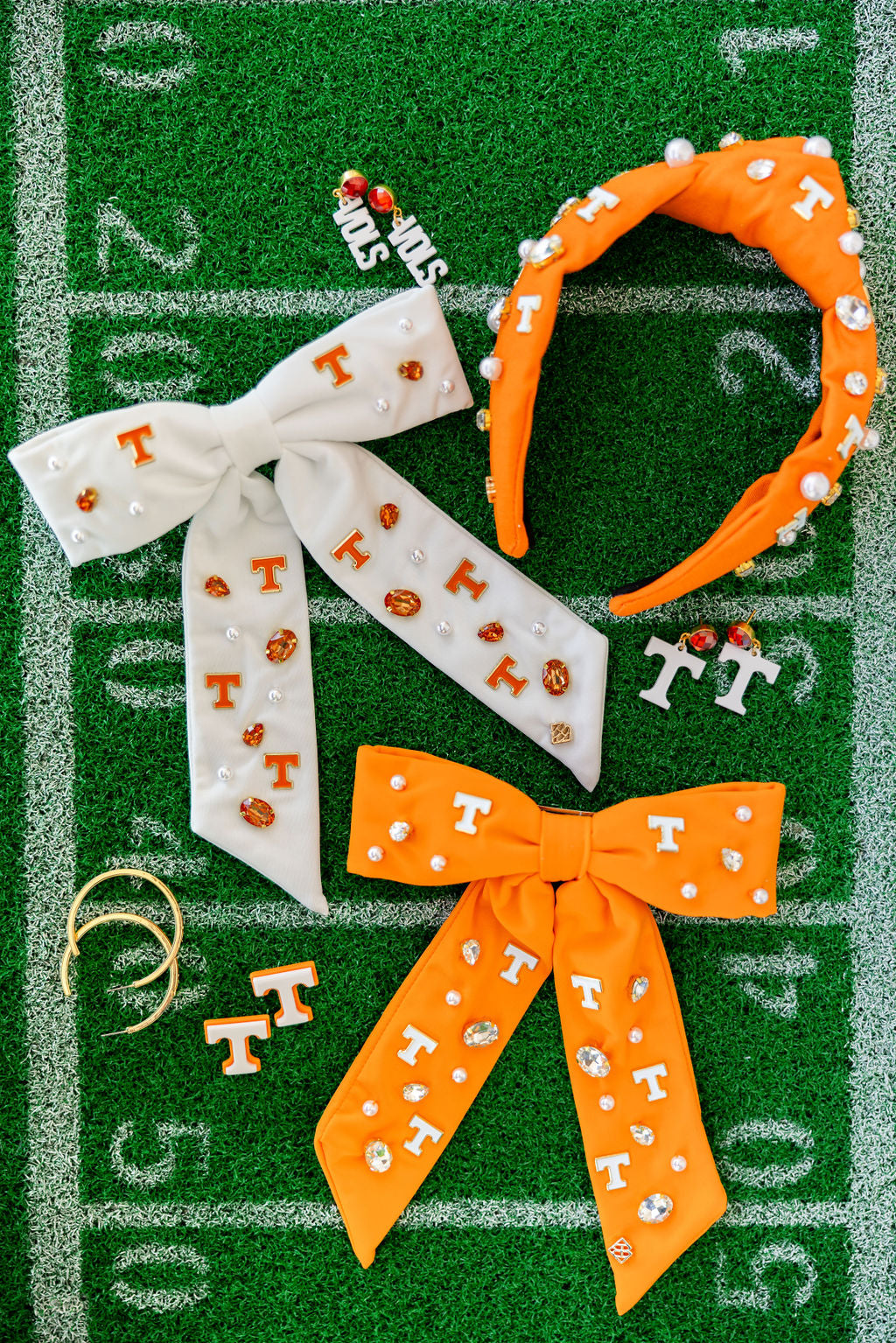 White University Of Tennessee Bow  Barrette