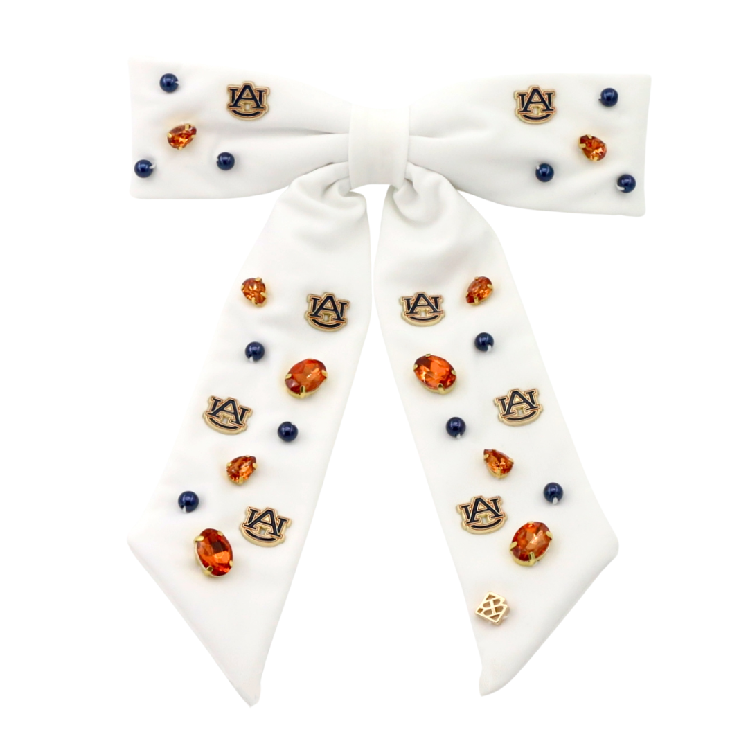NEW BRIANNA CANNON women\'s barrette bow in auburn navy Auburn Navy Auburn Bow Barrette – Brianna Cannon main image 4