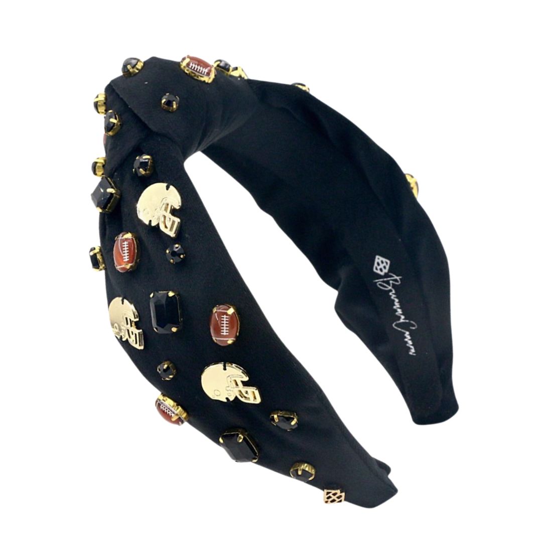 Fan Gear Football Headband in Black – Brianna Cannon display picture 1