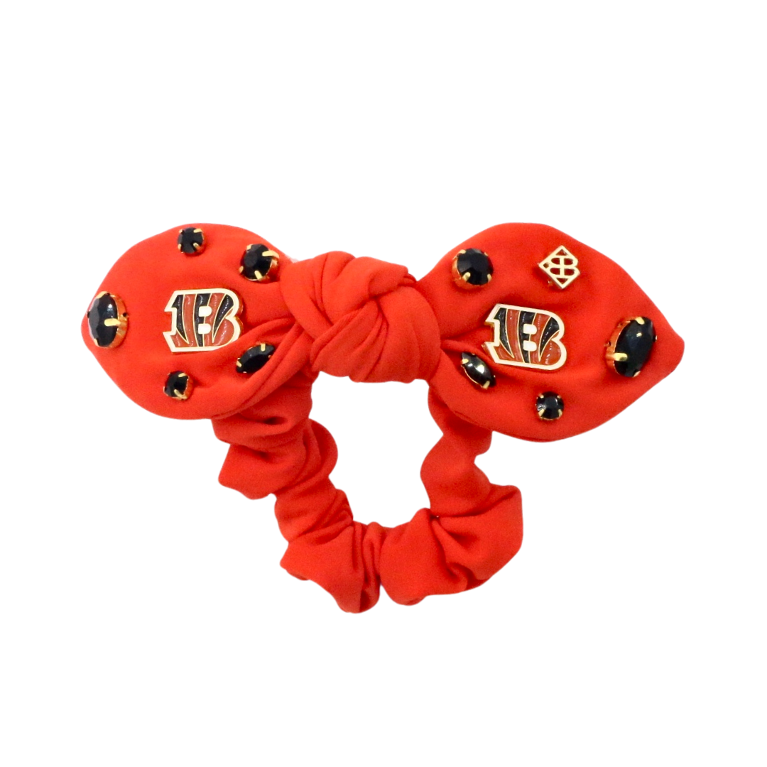 LELE SADOUGHI x NFL CINCINNATI BENGALS ORANGE BOW SCRUNCHIE - NWT Bengals Bad Bunny Bowl LX 2025 2026 Football Jersey main image 4