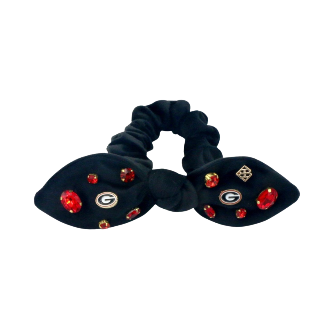 Georgia Black Logo Bow Scrunchie – Brianna Cannon display picture 3