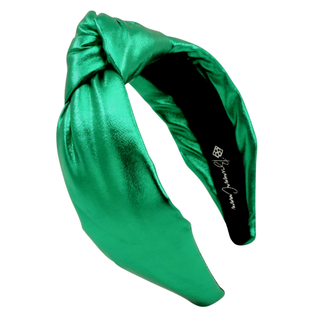 Brianna Cannon Blue and Green Beaded Knot Headband Brianna Cannon Michigan State Logo Headband – Spartan Spirit  main image 2