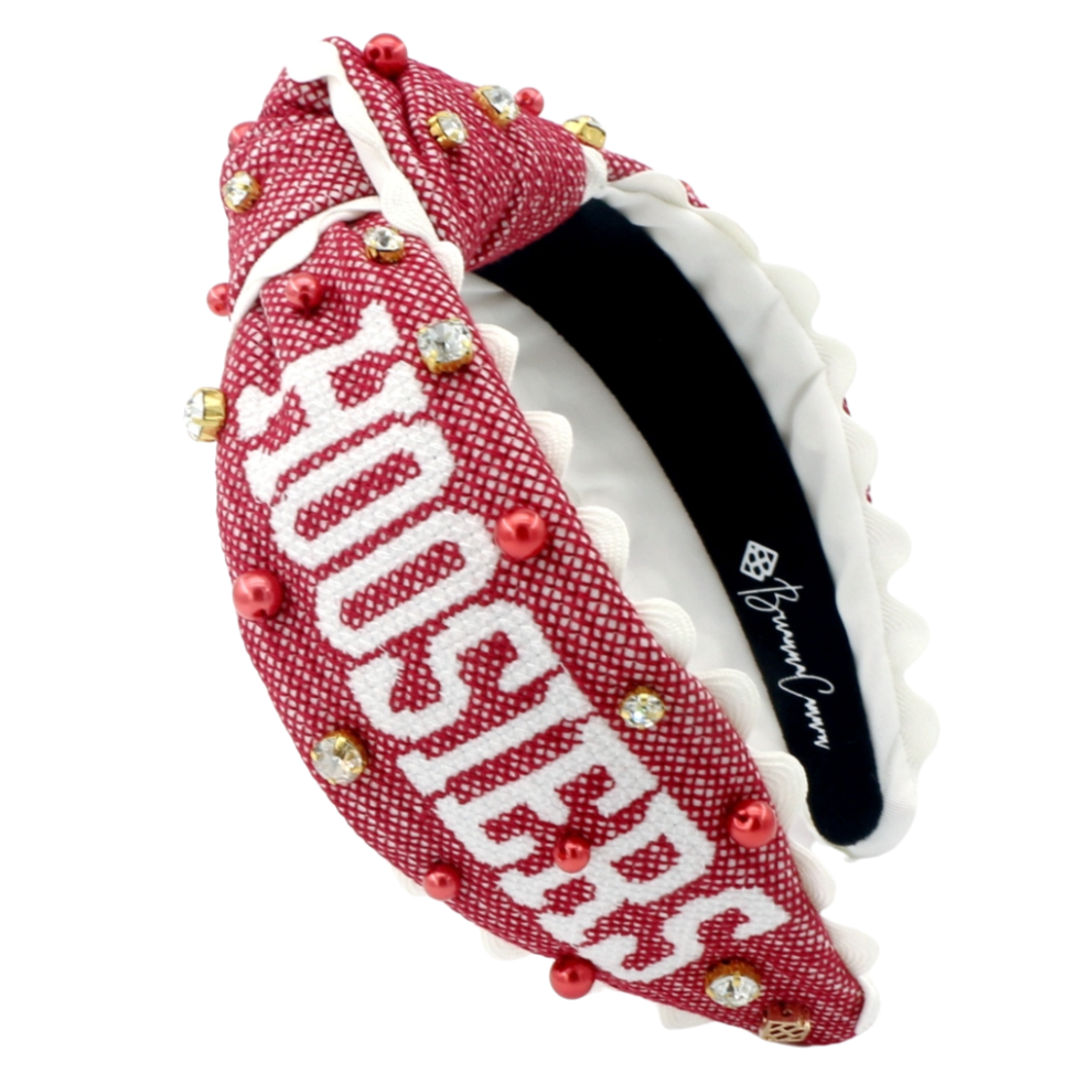 Indiana Adult Size HOOSIERS Cross Stitch Headband – Brianna  display picture 1