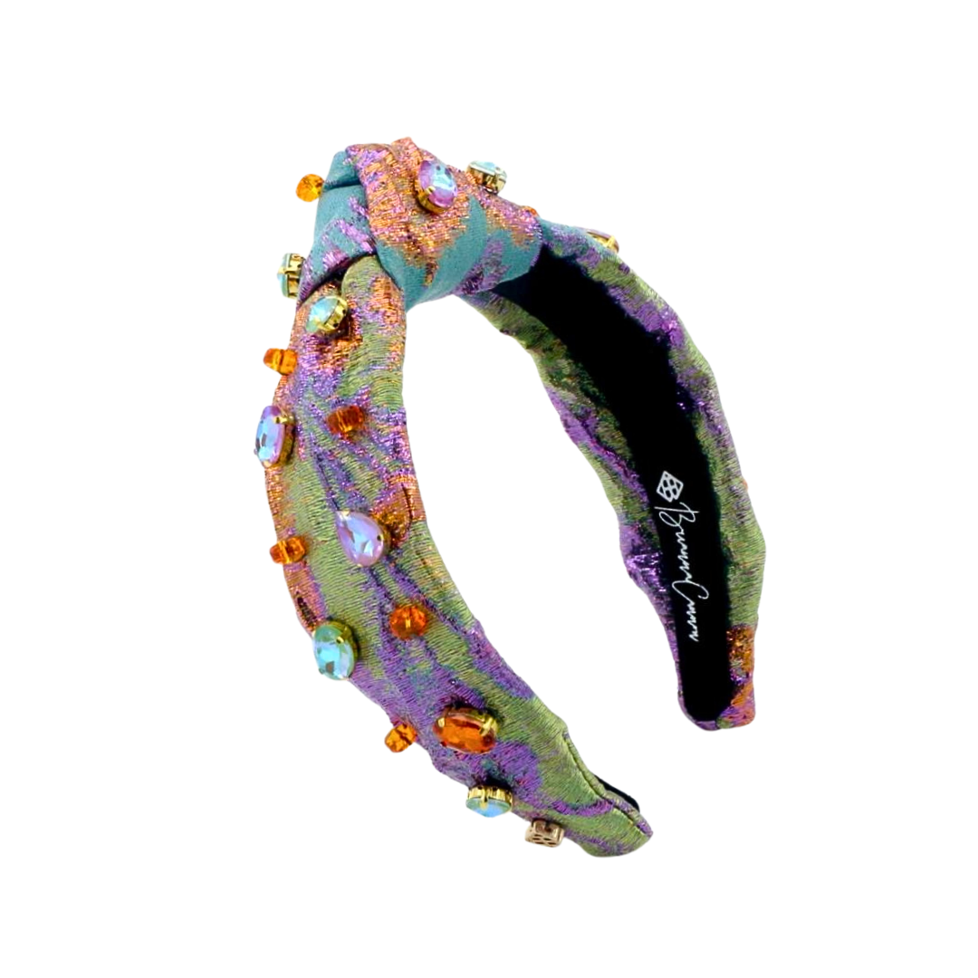 Child Size Metallic Iridescence Brocade Headband With  display picture 3