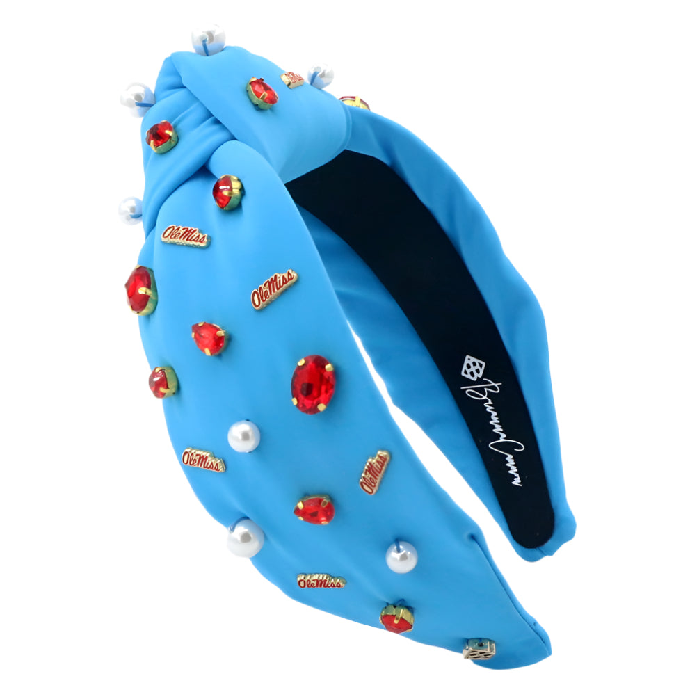 Ole Miss Powder Blue Ole Miss Logo Headband – Brianna Cannon display picture 2
