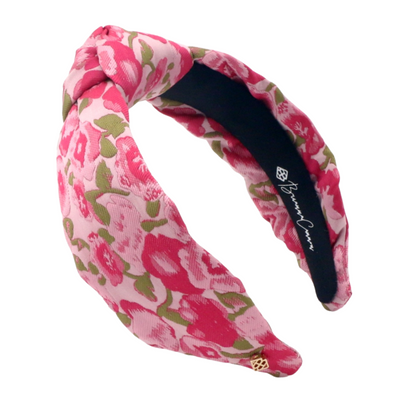 Adult Size Pink Floral Brocade Headband