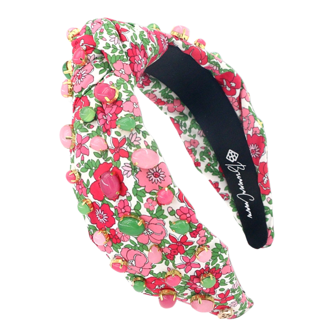 BRIANNA CANNON ADULT SIZE PINK LUAU HEADBAND WITH CRYSTALS & BEADS Confetti Ombré Headband | Rainbow Crystal | Brianna Cannon main image 4