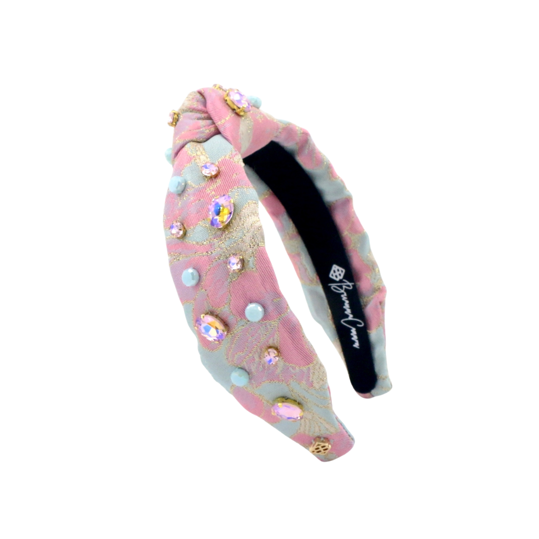 BC- Green & Pink Brocade Headband
