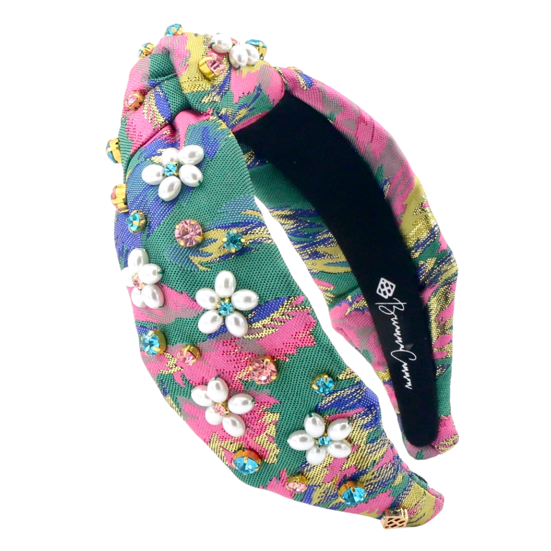 NEW BRIANNA CANNON  Pink & Blue Butterfly Brocade Headband BRIANNA CANNON ADULT SIZE PINK & BLUE BROCADE HEADBAND  main image 4