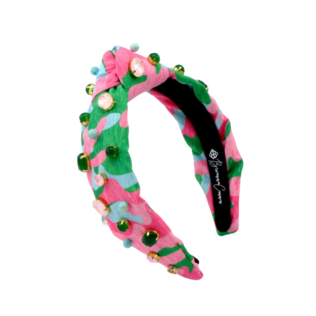 Child Size Pretty Country Pink, Green & Blue Headband 