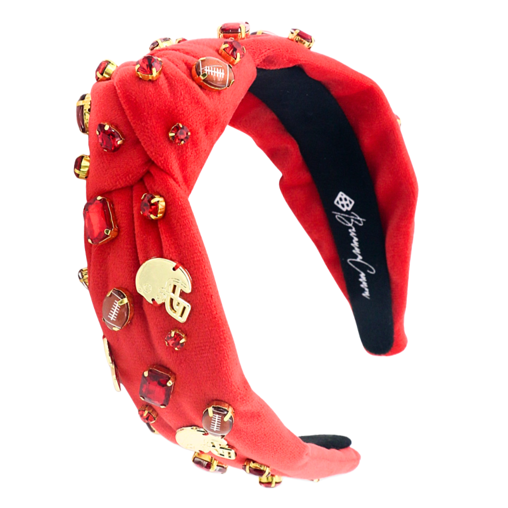 Fan Gear Football Headband in Red – Brianna Cannon display picture 1