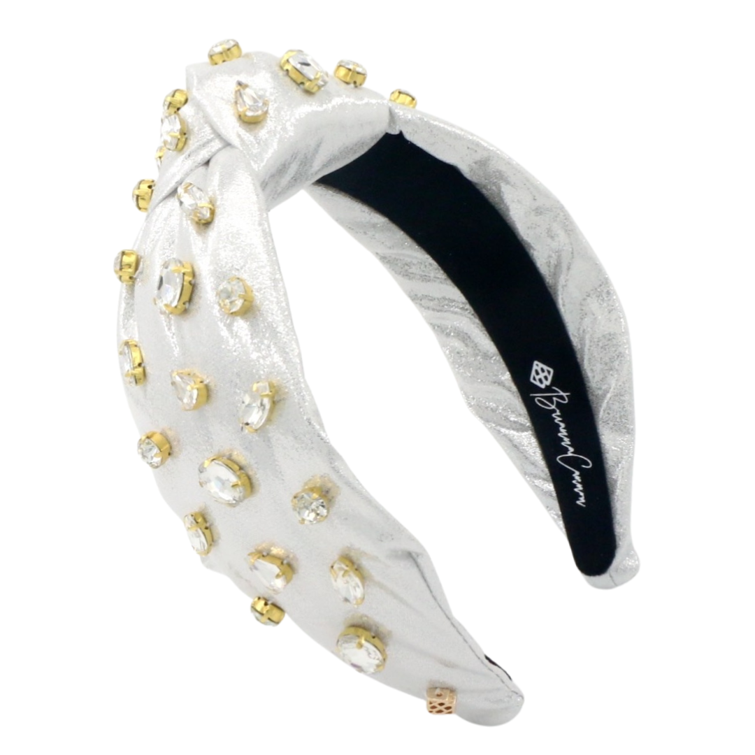 Adult Size Shimmer Headband with Hand-Sewn Crystals