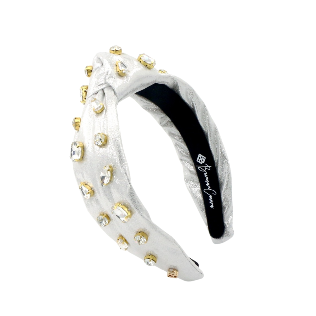 Child Size Shimmer Headband with Hand-Sewn Crystals in 