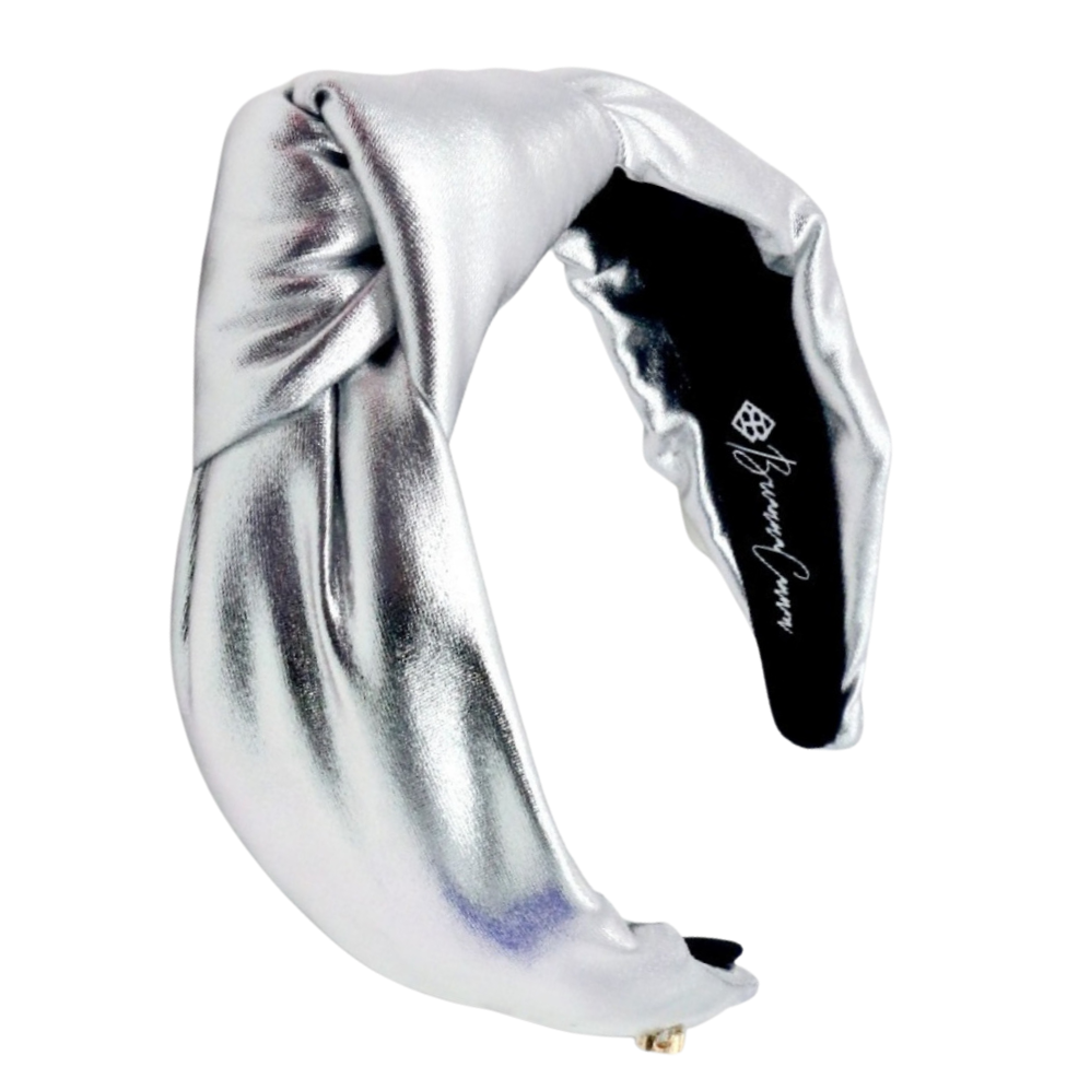 Brianna Cannon Blue Puff Metallic Knotted Headband Purple Puff Metallic Knotted Headband – Brianna Cannon main image 3