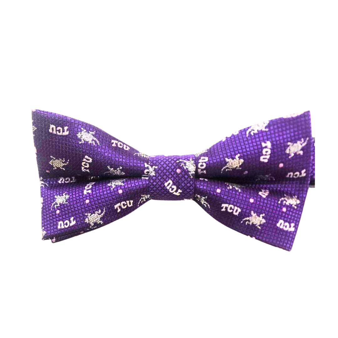 TCU Purple Woven Bow Tie Large – Brianna Cannon display picture 2