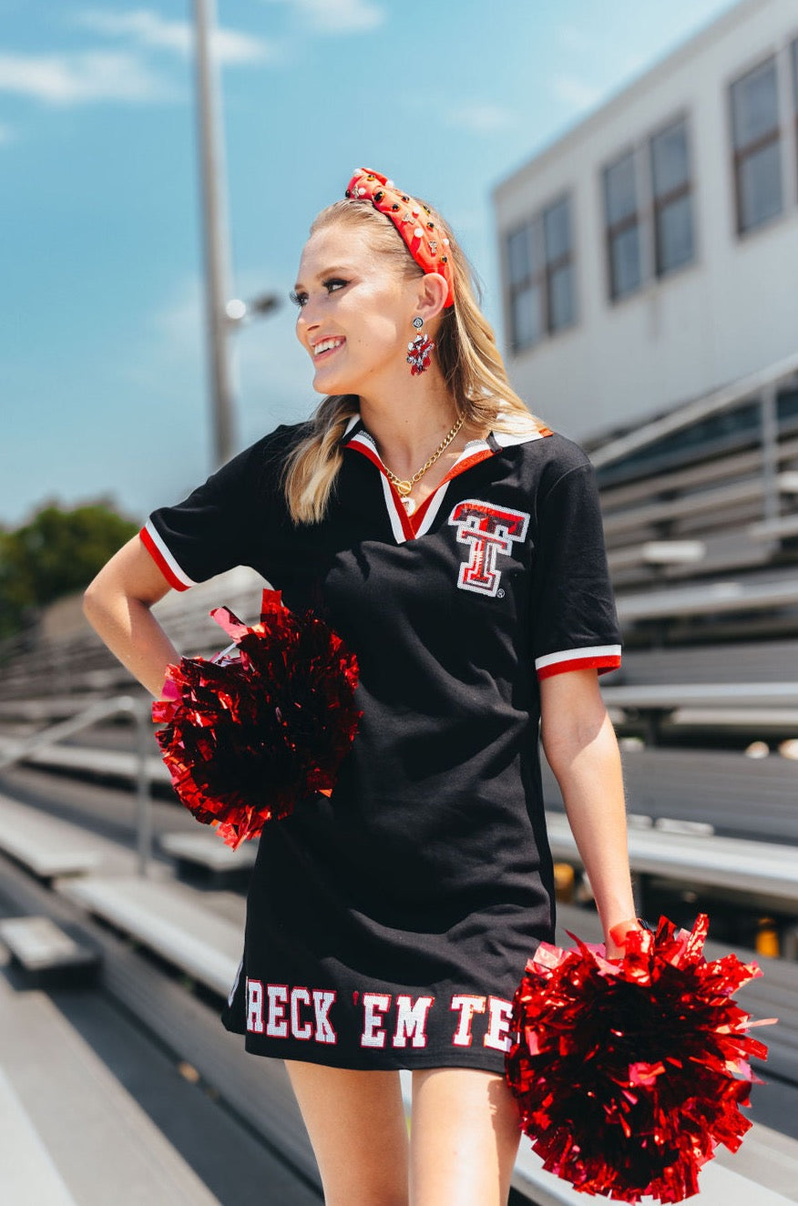 cute texas tech dresses Texas Tech Stewart Simmons The Sequin Repeat T-shirt Dress In red, Size: S, Sold by Red Raider Outfitters