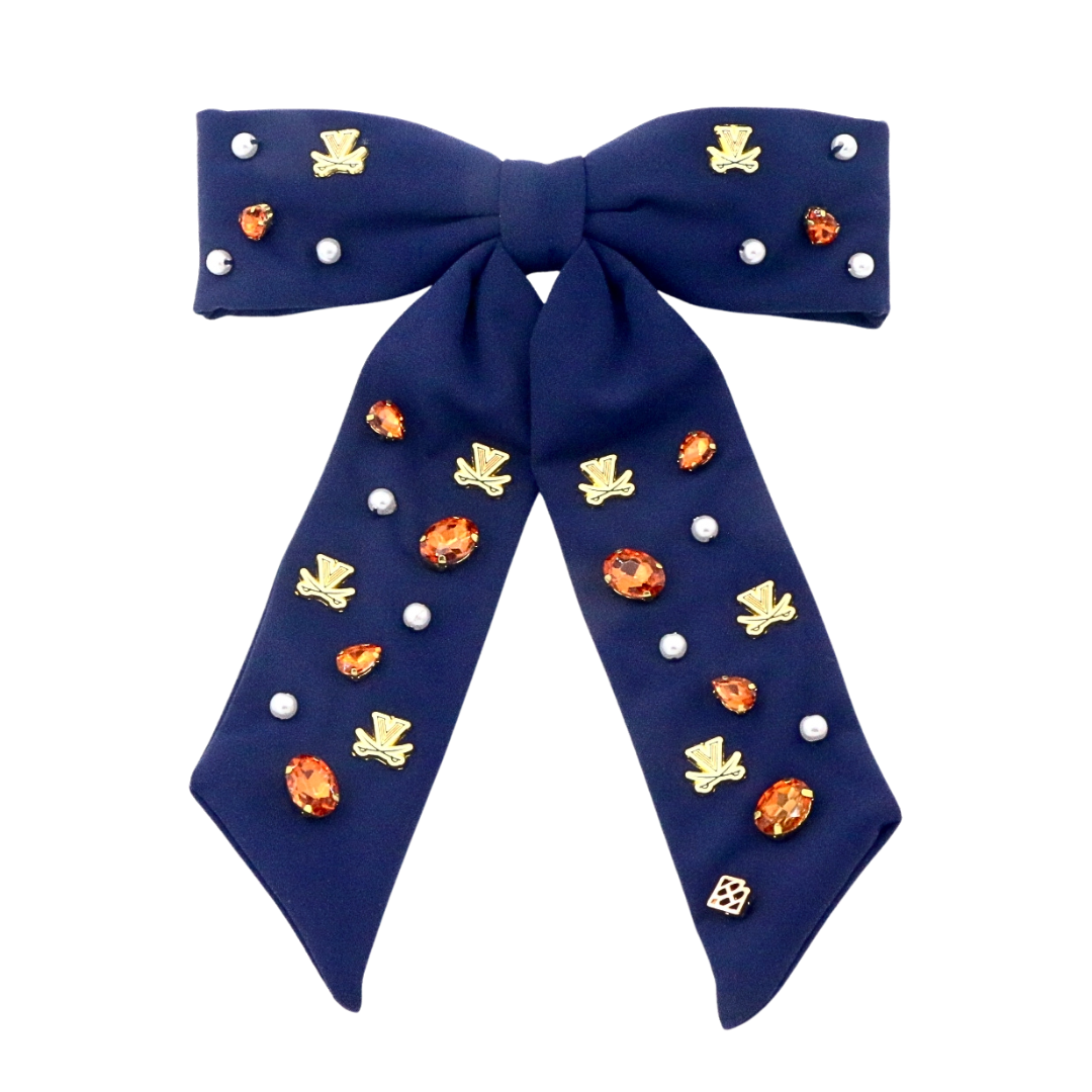 Virginia Navy Bow Barrette – Brianna Cannon display picture 1