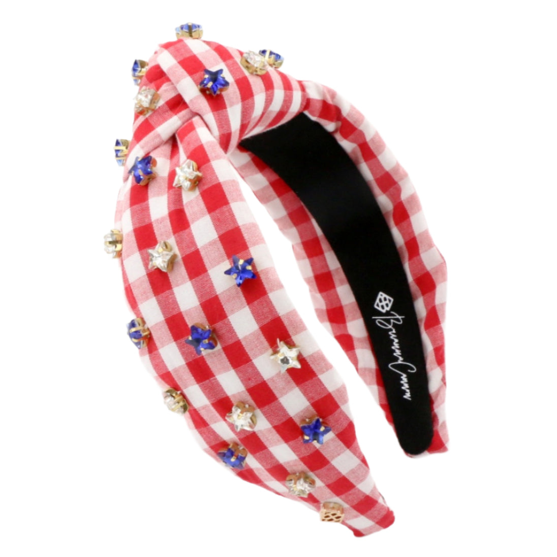Red Gingham Headband with Stars – Brianna Cannon display picture 2