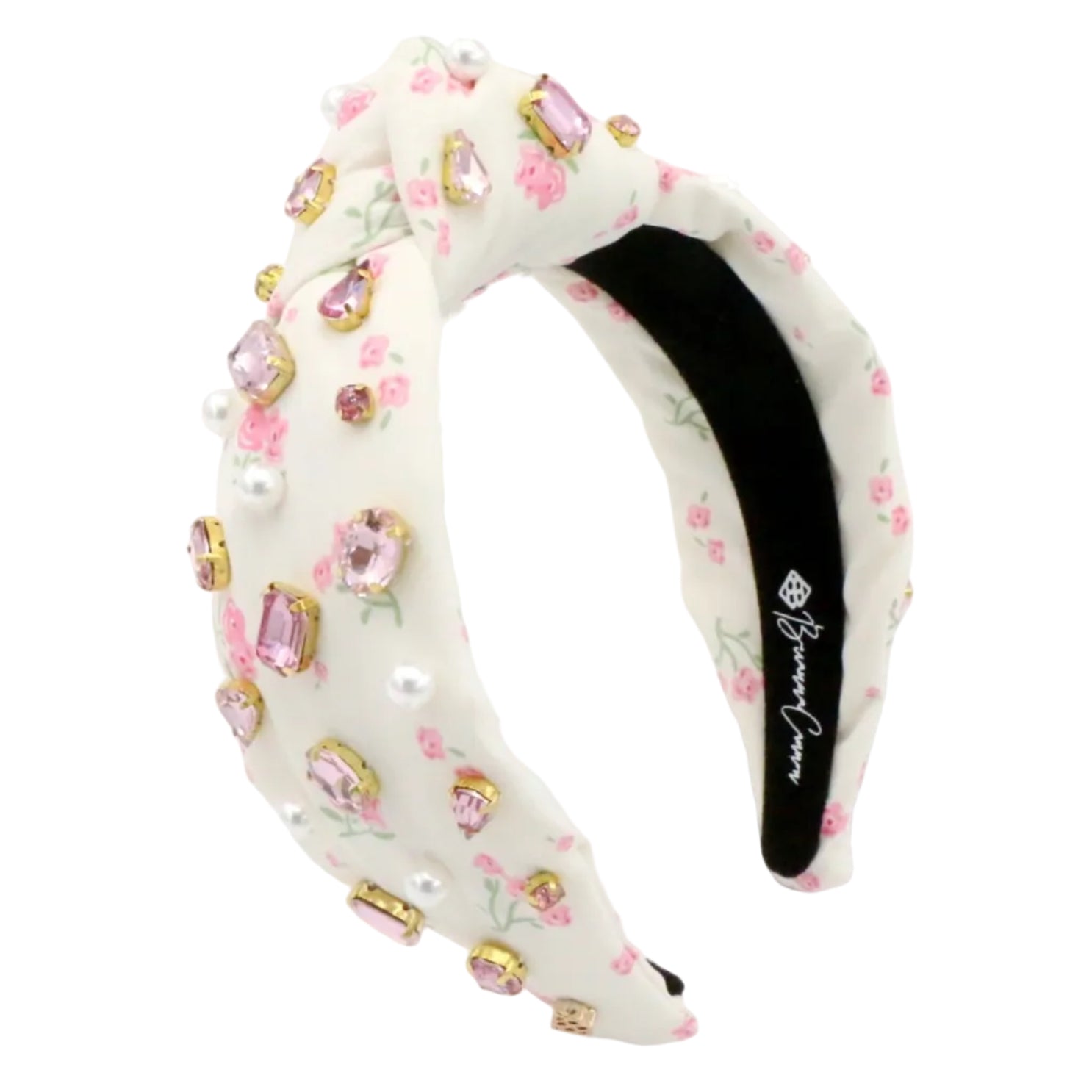 Brianna Cannon Floral Knotted Headband in Red, Teal & White Our best selling headbands have been restocked online! Get  main image 3