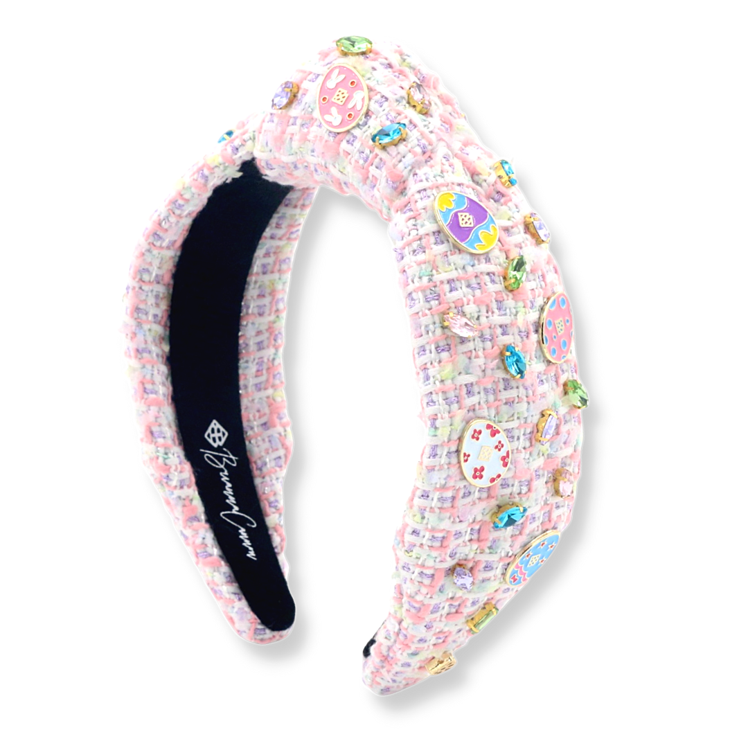 Brianna Cannon Adult Size Pink Easter Cross-Stitch Headband