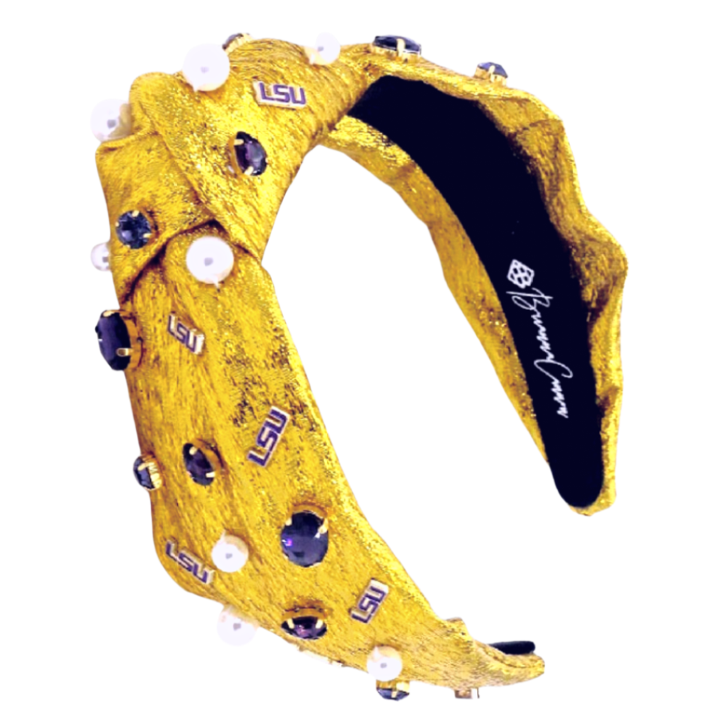 Brianna Cannon LSU Child Size Geaux Tigers Cross Stitch Headband main image 1