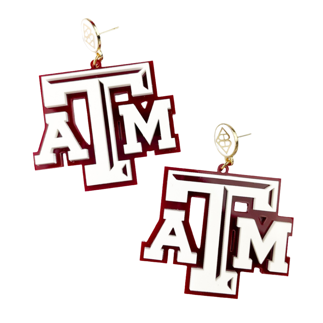 Texas A&M Beaded Blondes Logo Charm Necklace main image 0