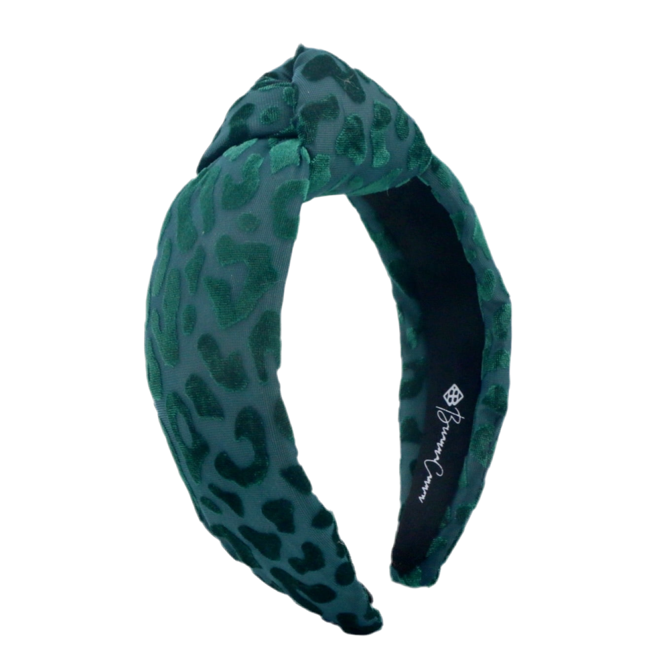 Green Leopard Print Knotted Headband