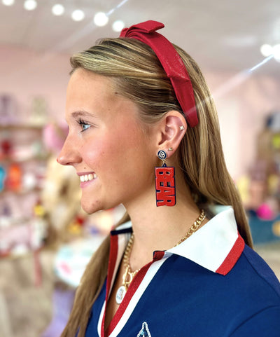 Arizona Red BEAR DOWN Earrings