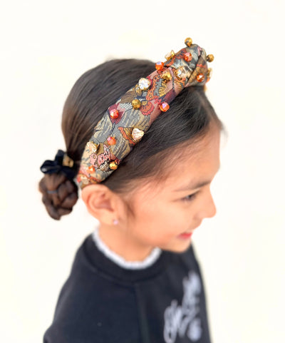 Child Size Floral Butterfly Headband with Crystals