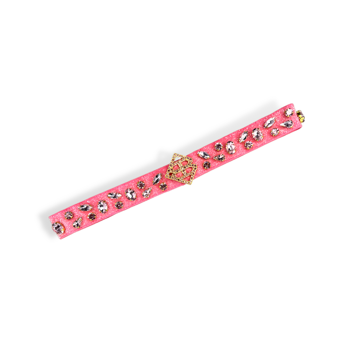 Pink Hat Band with Pink Crystals