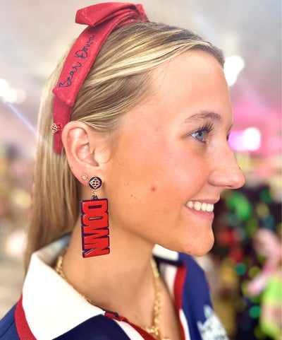 Arizona Red BEAR DOWN Earrings