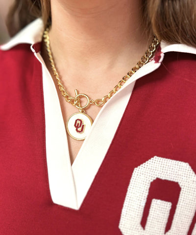 Oklahoma Logo Necklace