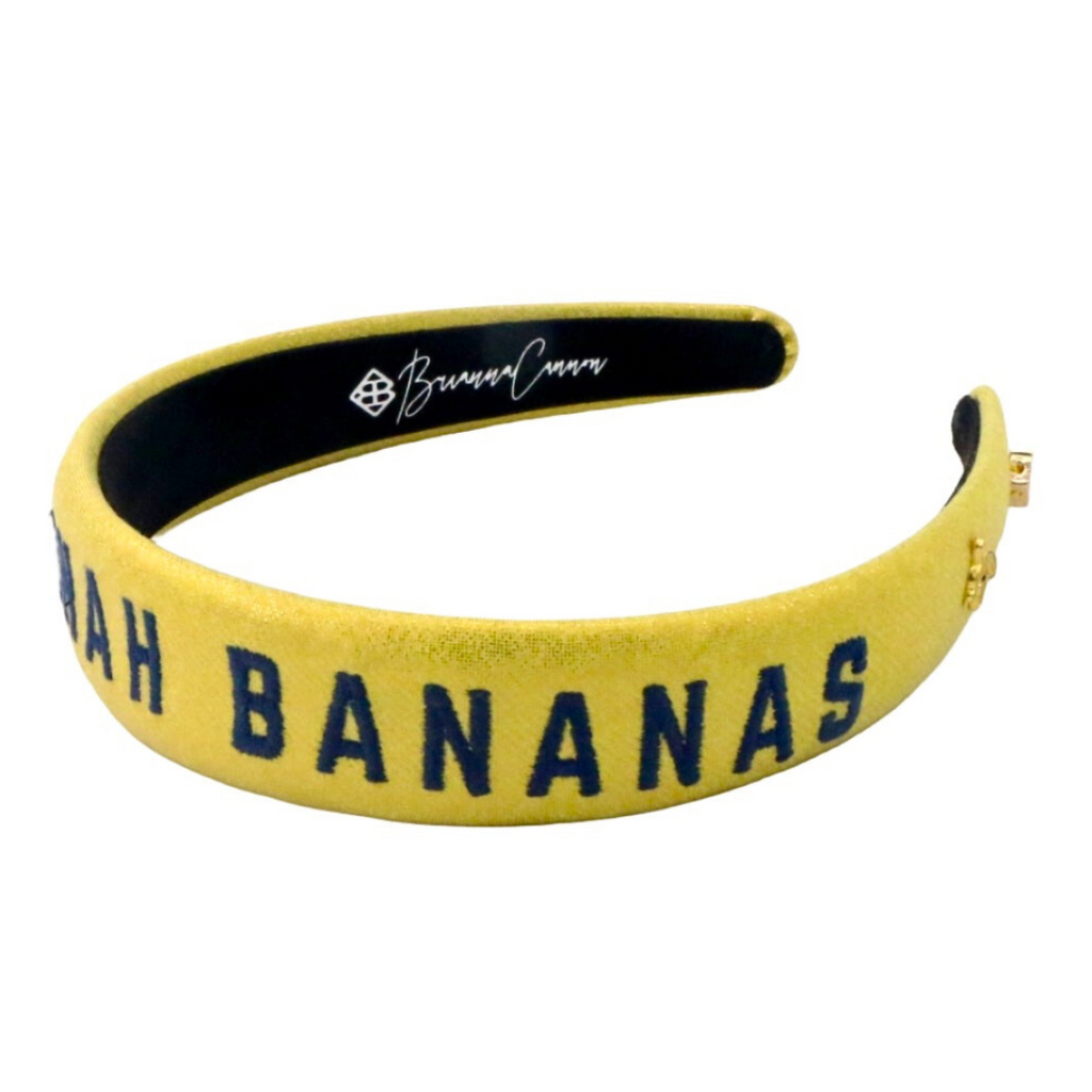 Savannah Bananas Thin Embroidered Headband | Brianna Cannon