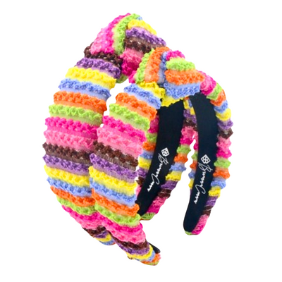 Adult Size Fiesta Ruffle Rainbow Headband