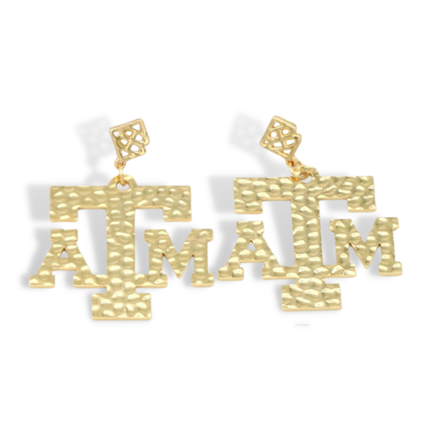 Gold Texas A&M Logo Earring with BC Logo