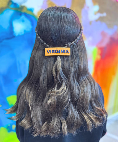 Virginia Orange VIRGINIA Rectangle Barrette Clip