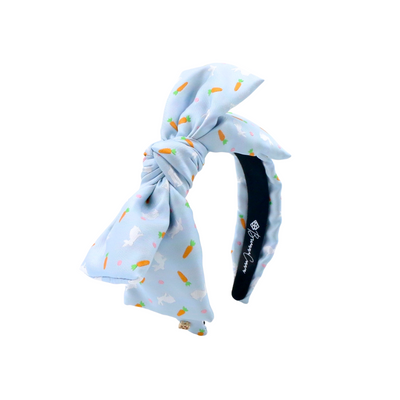 Child Size Blue Satin Easter Bunny Side Bow