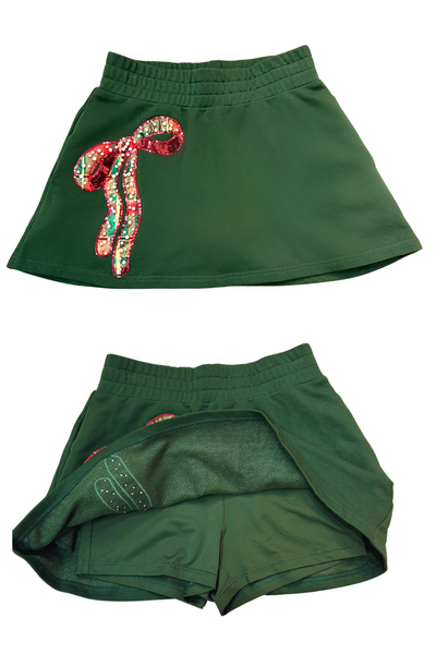 BC Green Holiday Plaid Sweatshirt & Skirt Set