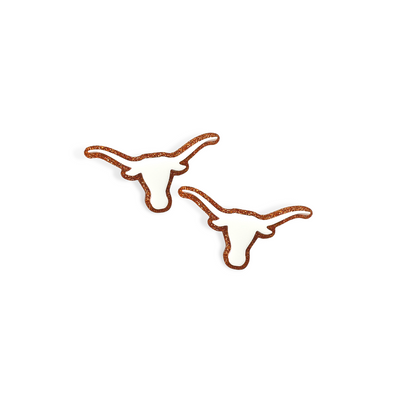 White Texas Longhorn Studs