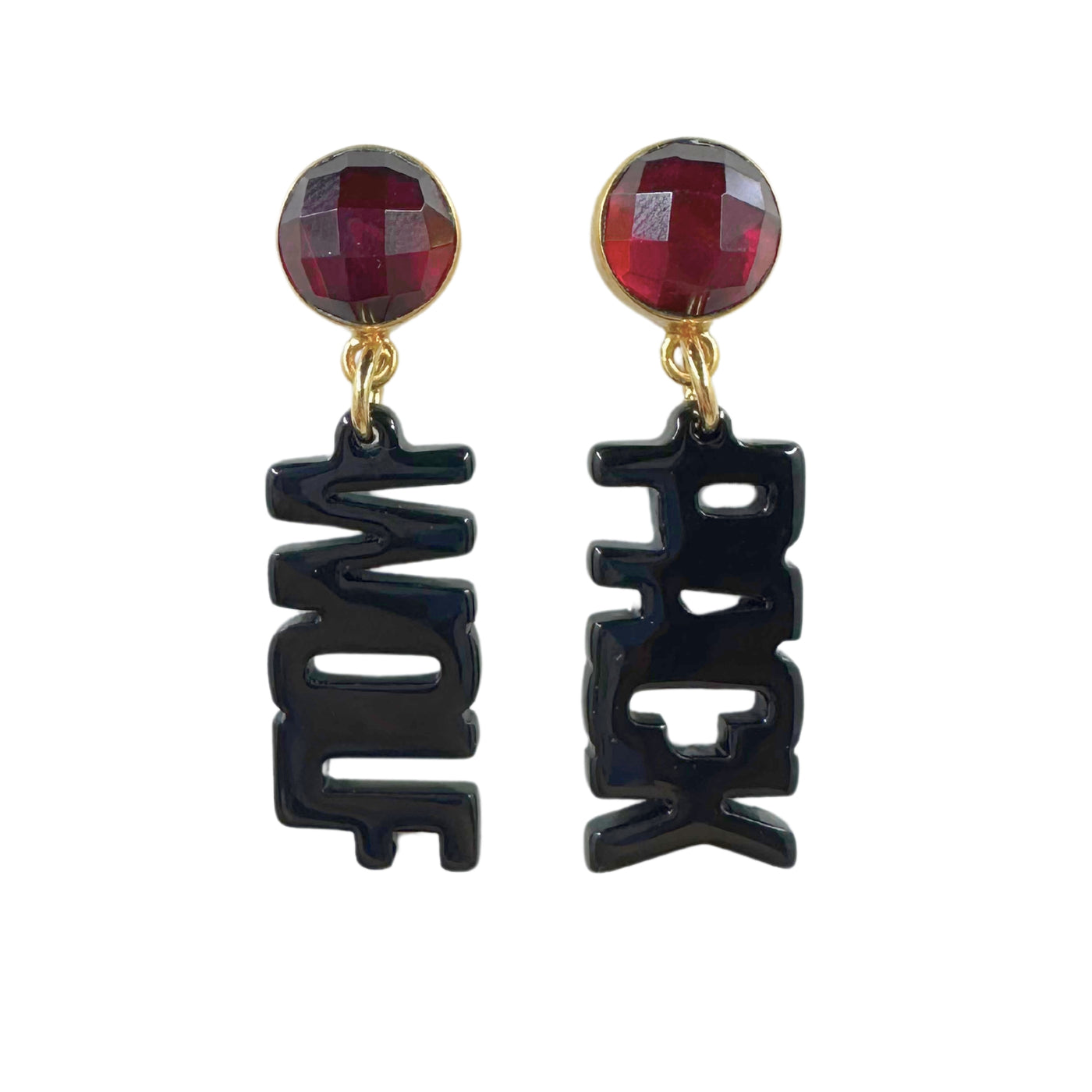 NC State Mini Black WOLF PACK Earrings