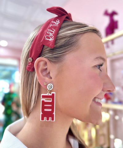 Alabama Crimson & White ROLL TIDE Earrings