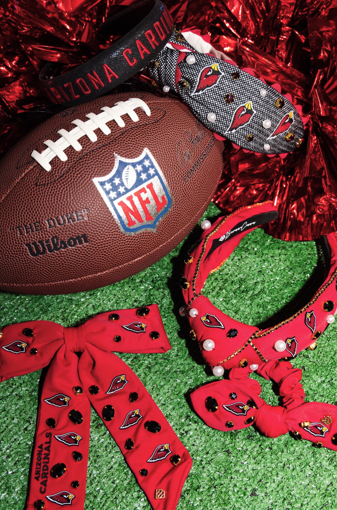 Arizona Cardinals Red Logo Bow Scrunchie