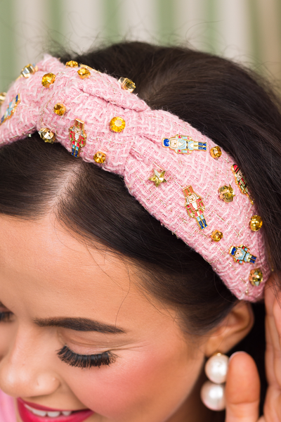 Adult Size Pink Tweed Nutcracker Headband