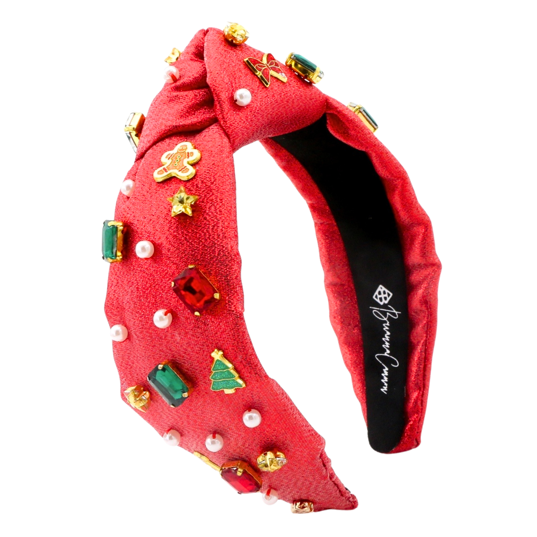 Adult Size Red Shimmer Christmas Charm Headband