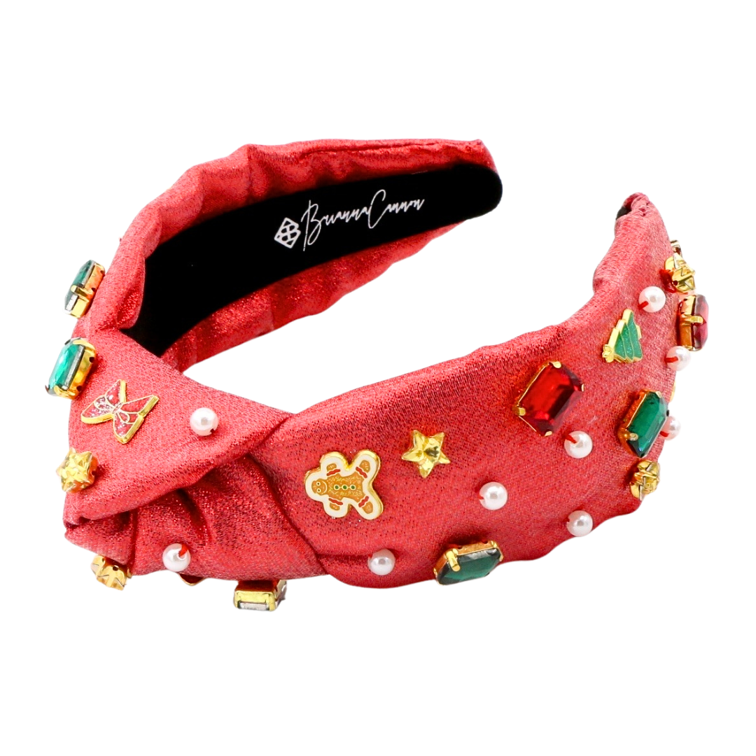 Adult Size Red Shimmer Christmas Charm Headband