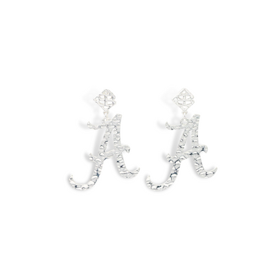 Silver Alabama A Earring with BC Logo