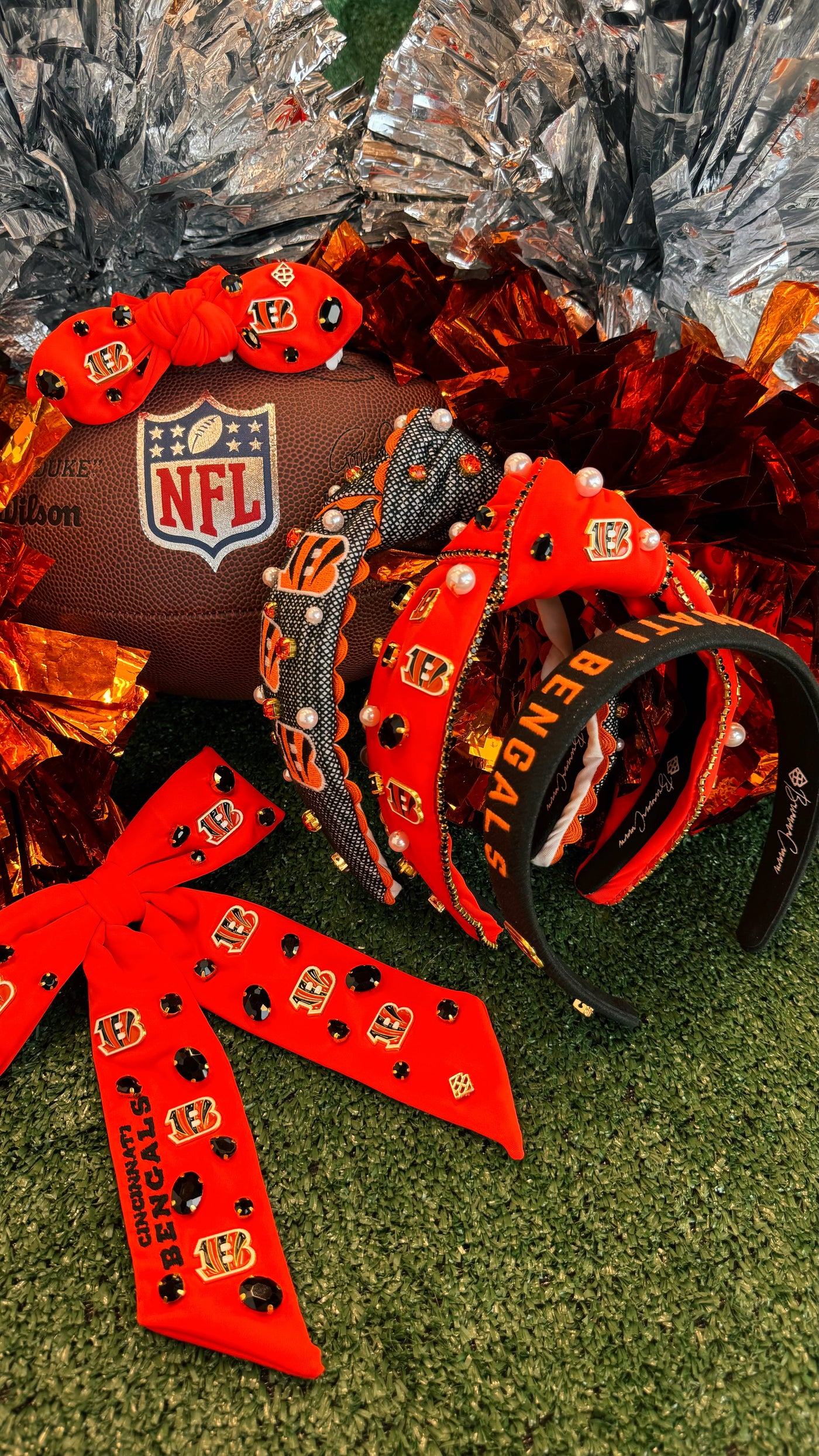 Cincinnati Bengals Adult Cross Stitch Headband