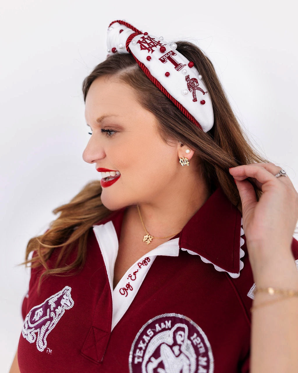 College Vault Texas A&M Stud & Necklace Set